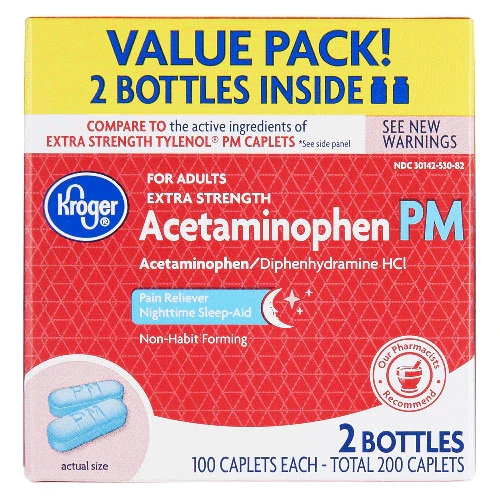 Comprar Kroger® Extra Strength Acetaminophen PM -- 100 Caplets