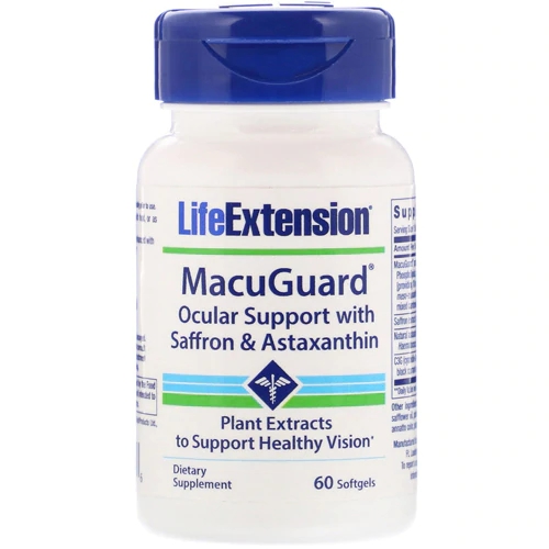 Comprar Life Extension MacuGuard® Ocular Support with Saffron & Astaxanthin -- 60 Softgels