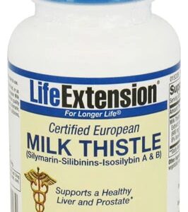 Life Extension Milk Thistle Certified European -- 750 mg - 60 Vegetarian Capsules
