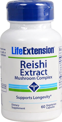Life Extension Reishi Extract Mushroom Complex -- 60 Vegetarian Capsules