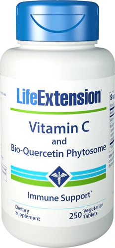 Life Extension Vitamin C and Bio-Quercetin Phytosome -- 250 Vegetarian Tablets