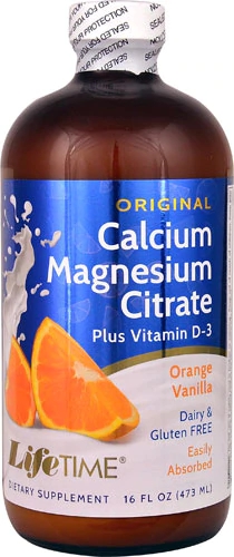 Lifetime Liquid Calcium Magnesium Citrate Orange Vanilla -- 16 fl oz