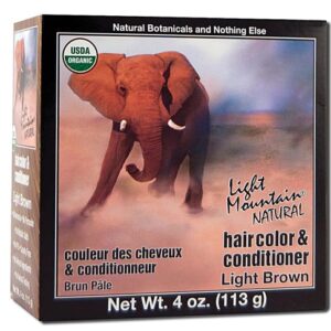 Light Mountain Natural Hair Color and Conditioner Light Brown -- 4 fl oz