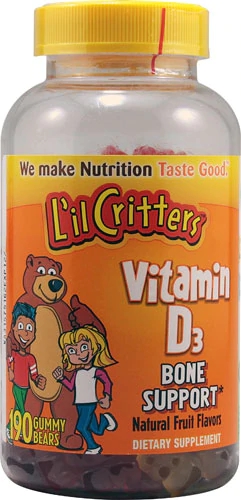 L'il Critters Vitamin D3 Bone Support Natural Fruit -- 190 Gummy Bears