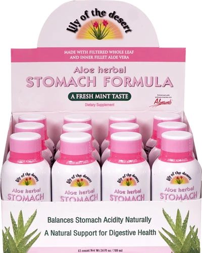 Lily of the Desert Aloe Herbal Stomach Formula Fresh Mint -- 12 Shots