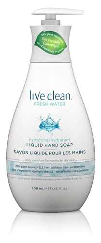 Live Clean Fresh Water Hydrating Liquid Hand Soap -- 17 fl oz