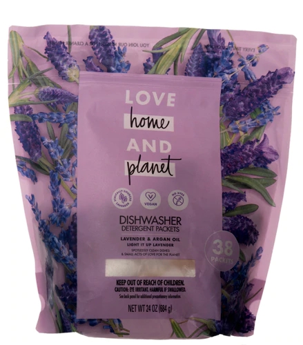 Comprar Love Home & Planet Dishwasher Detergent Packets Lavender & Argan Oil -- 38 Packets