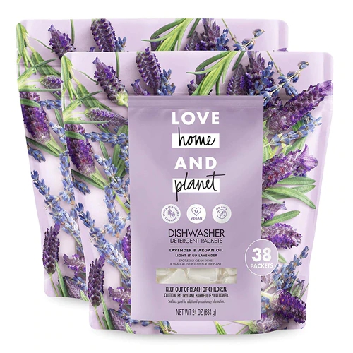 Comprar Love Home & Planet Lavender & Argan Oil Dishwasher Detergent Packets -- 38 Pack Each / Pack of 2