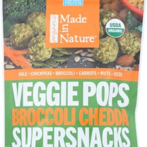 Made In Nature Organic Veggie Pops Supersnacks Brocolli Chedda -- 3 oz