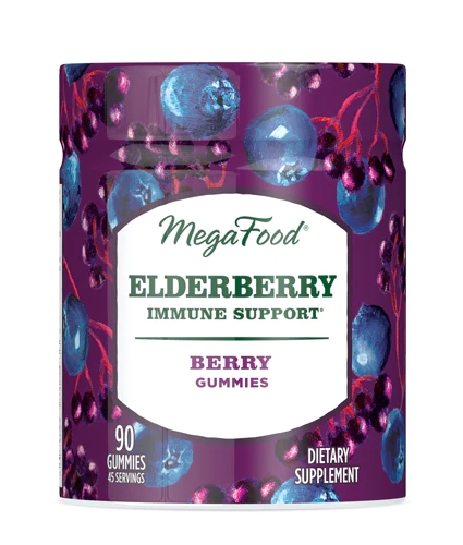 MegaFood Elderberry Immune Support Berry -- 90 Gummies