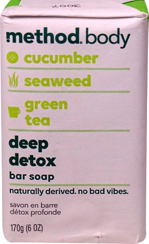 Method Body Bar Soap Deep Detox Cucumber Seaweed Green Tea -- 6 oz