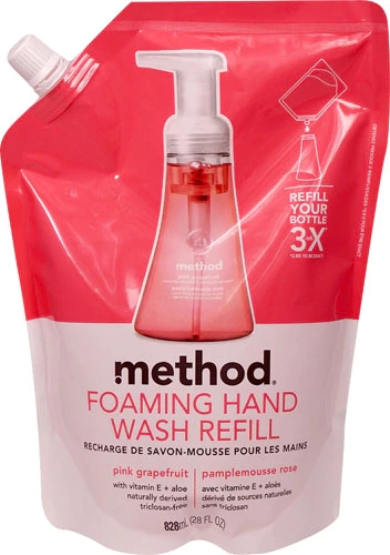 Method Foaming Hand Wash Refill Pink Grapefruit -- 28 fl oz