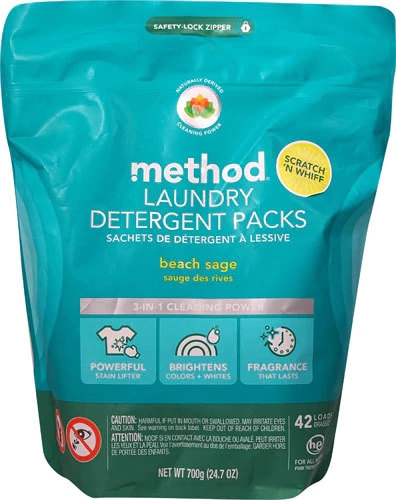 Comprar Method Laundry Detergent Packs Beach Sage 42 Loads -- 24.7 oz