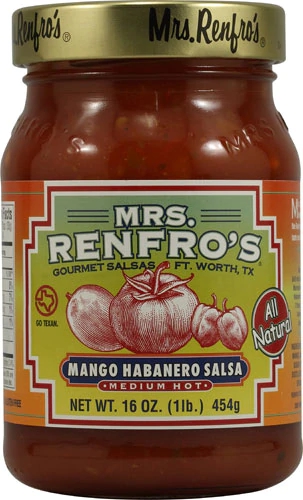Mrs. Renfro's Habanero Salsa Medium Hot Mango -- 16 oz