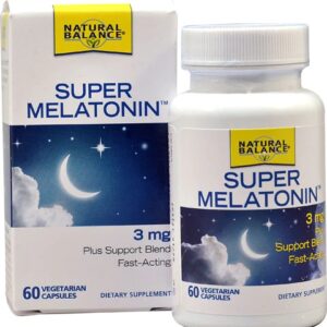 Natural Balance Super Melatonin™ -- 3 mg - 60 Vegetarian Capsules