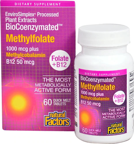 Natural Factors BioCoenzymated™ Methylfolate -- 1000 mcg - 60 Tablets