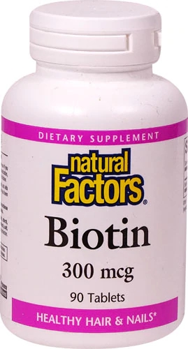 Comprar Natural Factors Biotin -- 300 mcg - 90 Tablets