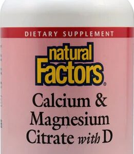 Natural Factors Calcium & Magnesium Citrate with D -- 180 Tablets