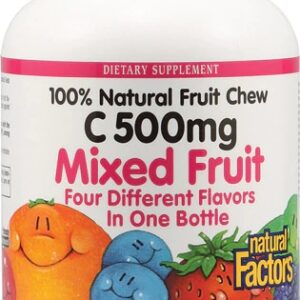 Comprar Natural Factors 100% Natural Fruit Chew C Mixed Fruit -- 500 mg - 90 Chewable Wafers