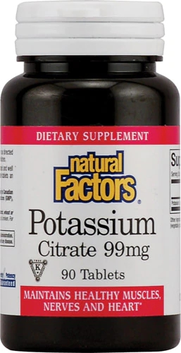 Natural Factors Potassium Citrate -- 99 mg - 90 Tablets