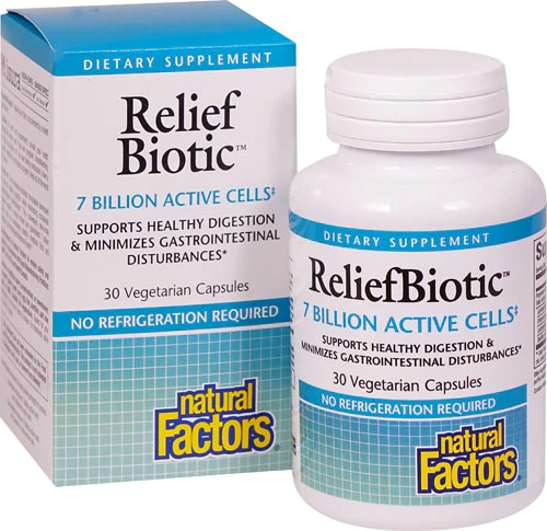 Comprar Natural Factors ReliefBiotic™ -- 7 billion cells - 30 Vegetarian Capsules