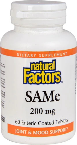 Comprar Natural Factors SAMe -- 200 mg - 60 Enteric Coated Tablets