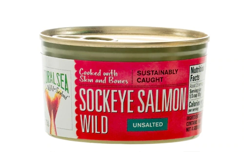 Natural Sea Sustainably Caught Sockeye Salmon Wild -- 7.5 oz