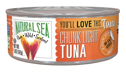 Natural Sea Yellow Fin Tuna Without Salt -- 6 oz