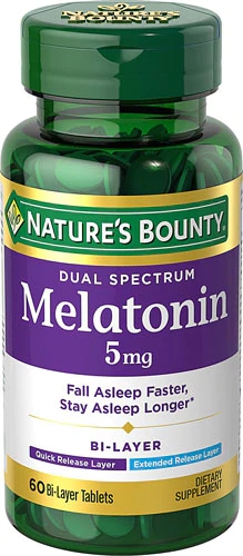 Nature's Bounty Dual Spectrum Melatonin -- 5 mg - 60 Bi-Layer Tablets