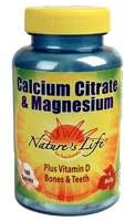 Nature's Life Calcium Citrate and Magnesium -- 100 Tablets