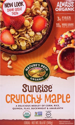 Nature's Path Organic Sunrise Cereal Crunchy Maple -- 10.6 oz