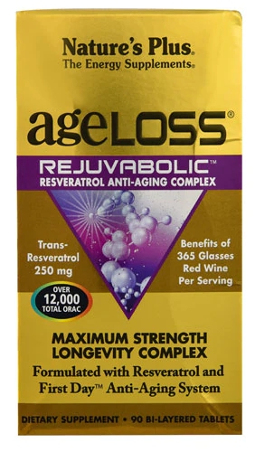 Comprar Nature's Plus AgeLoss® Rejuvabolic™ Resveratrol Anti-Aging Complex -- 90 Bi-Layered Tablets
