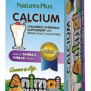 Nature's Plus Animal Parade® Children's Chewable Calcium Vanilla Sundae -- 90 Animal Shaped Tablets