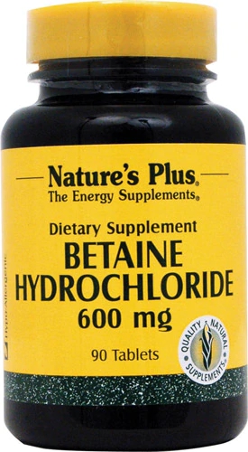 Comprar Nature's Plus Betaine Hydrochloride -- 600 mg - 90 Tablets