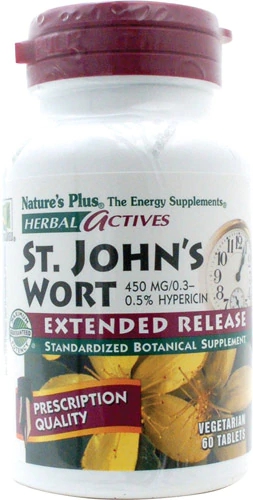 Nature's Plus Herbal Actives St John's Wort -- 450 mg - 60 Tablets