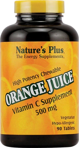 Comprar Nature's Plus Chewable Orange Juice Vitamin C -- 500 mg - 90 Tablets