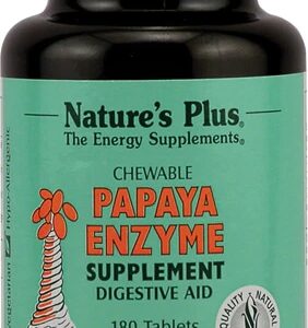 Nature's Plus Papaya Enzyme Chewable -- 180 Tablets