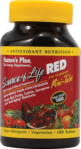 Nature's Plus Source Of Life® RED Muti-Vitamin and Mineral Supplement -- 180 Mini Tablets