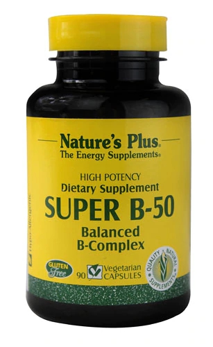 Nature's Plus Super B-50 Balanced B Complex -- 90 Vegetarian Capsules