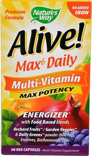 Comprar Nature's Way Alive!® Max 6 Daily Multi-Vitamin -- 90 Veg Capsules