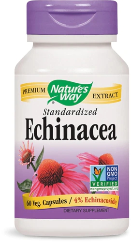 Nature's Way Echinacea Standardized -- 500 mg - 60 Vegan Capsules