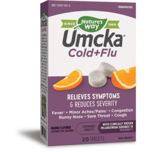 Nature's Way Umcka® Cold + Flu Orange -- 20 Chewable Tablets