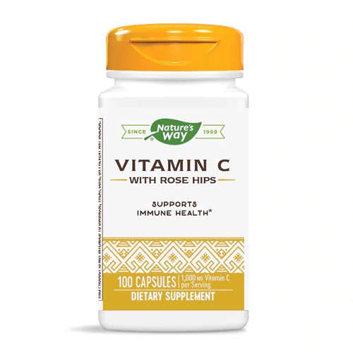 Nature's Way Vitamin C with Rose Hips -- 1000 mg Vitamin C per Serving - 100 Capsules