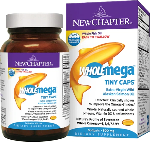 New Chapter Wholemega® Extra-Virgin Wild Alaskan Salmon -- 500 mg - 90 Softgels