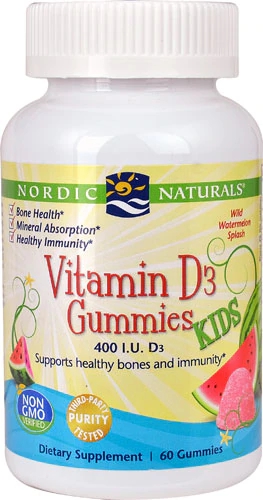 Comprar Nordic Naturals Vitamin D3 Gummies Kids Wild Watermelon Splash -- 400 IU - 60 Gummies