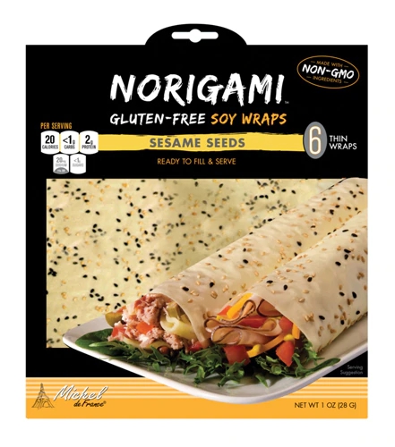 Comprar Norigami Michel de France® Gluten-Free Soy Wraps Sesame Seeds -- 6 Thin Wraps