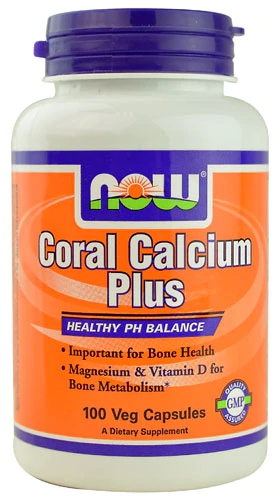 NOW Coral Calcium Plus -- 100 Vegetarian Capsules
