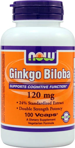 NOW Double Strength Ginkgo Biloba -- 120 mg - 100 Veg Caps