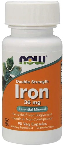 Comprar NOW Double Strength Iron -- 36 mg - 90 Veg Capsules