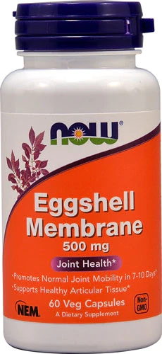 Comprar NOW Eggshell Membrane -- 500 mg - 60 Veg Capsules